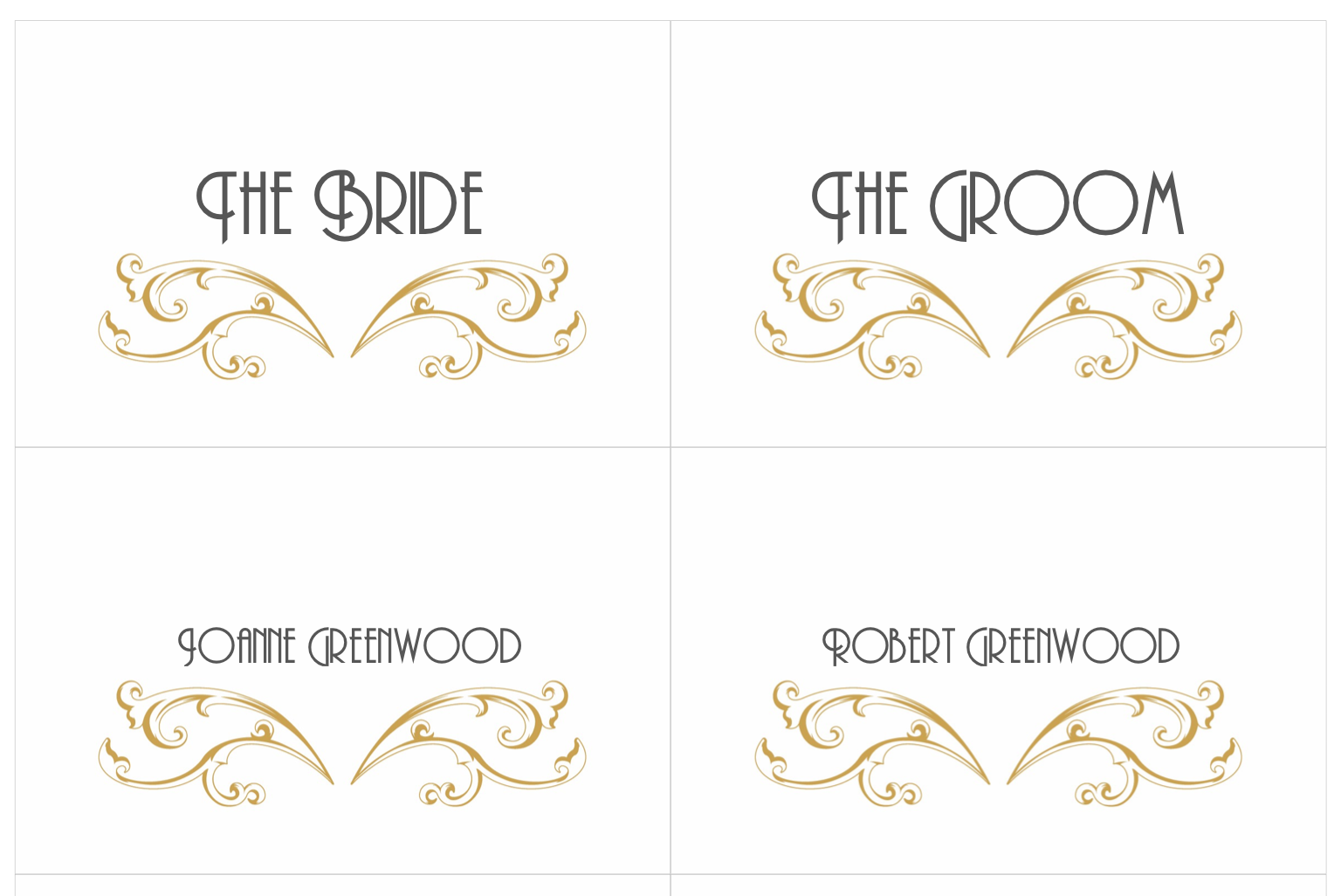 Wedding Placecards