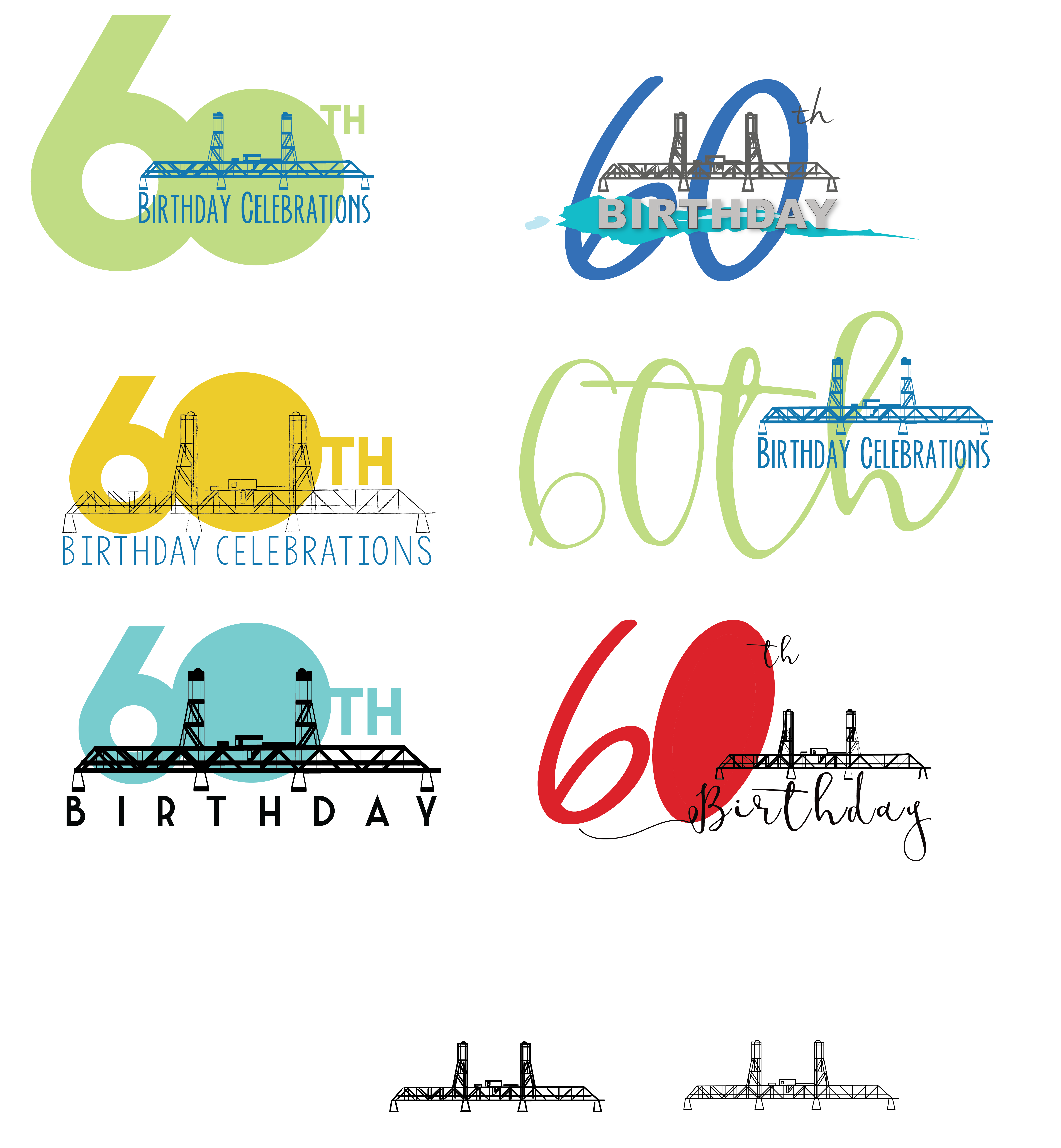 Inititial Roughs - 60th Birthday Batemans Bay Bridge-01