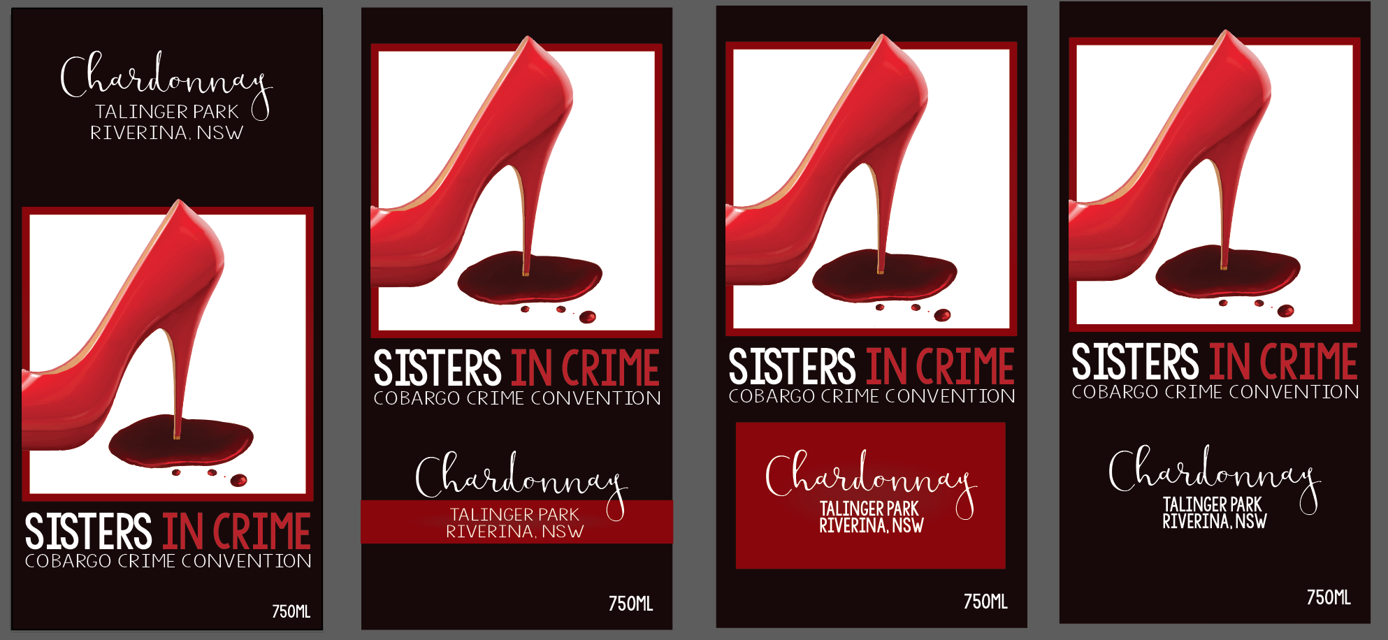 Wine Label options for a festival