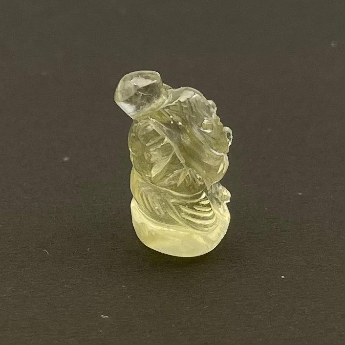 Thumbnail: Libyan Desert Glass Hand Carved Lord Ganesh Carving 4