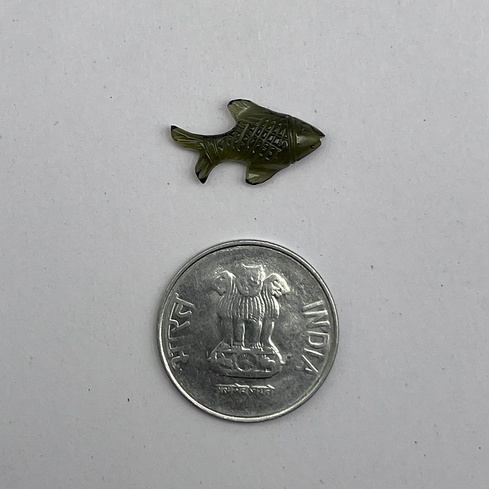 Thumbnail: Moldavite Fish Carving 3.15 ct