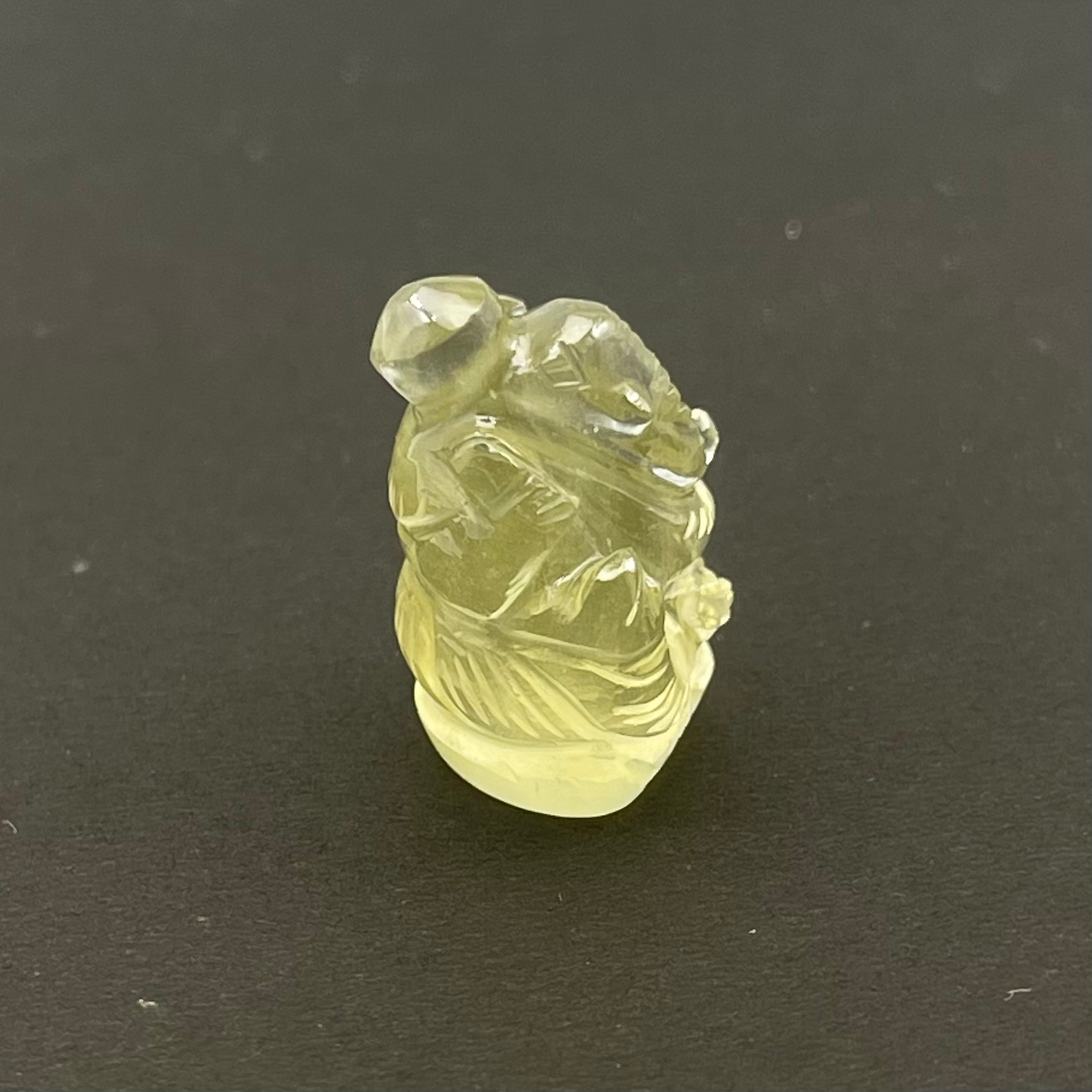 Libyan Desert Glass Hand Carved Lord Ganesh Carving 12