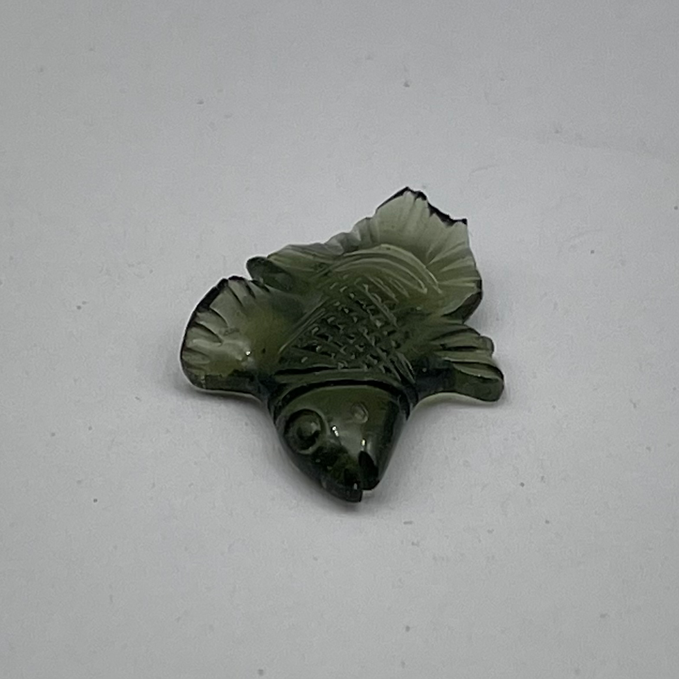 Thumbnail: Moldavite Fish Carving 5.55 ct