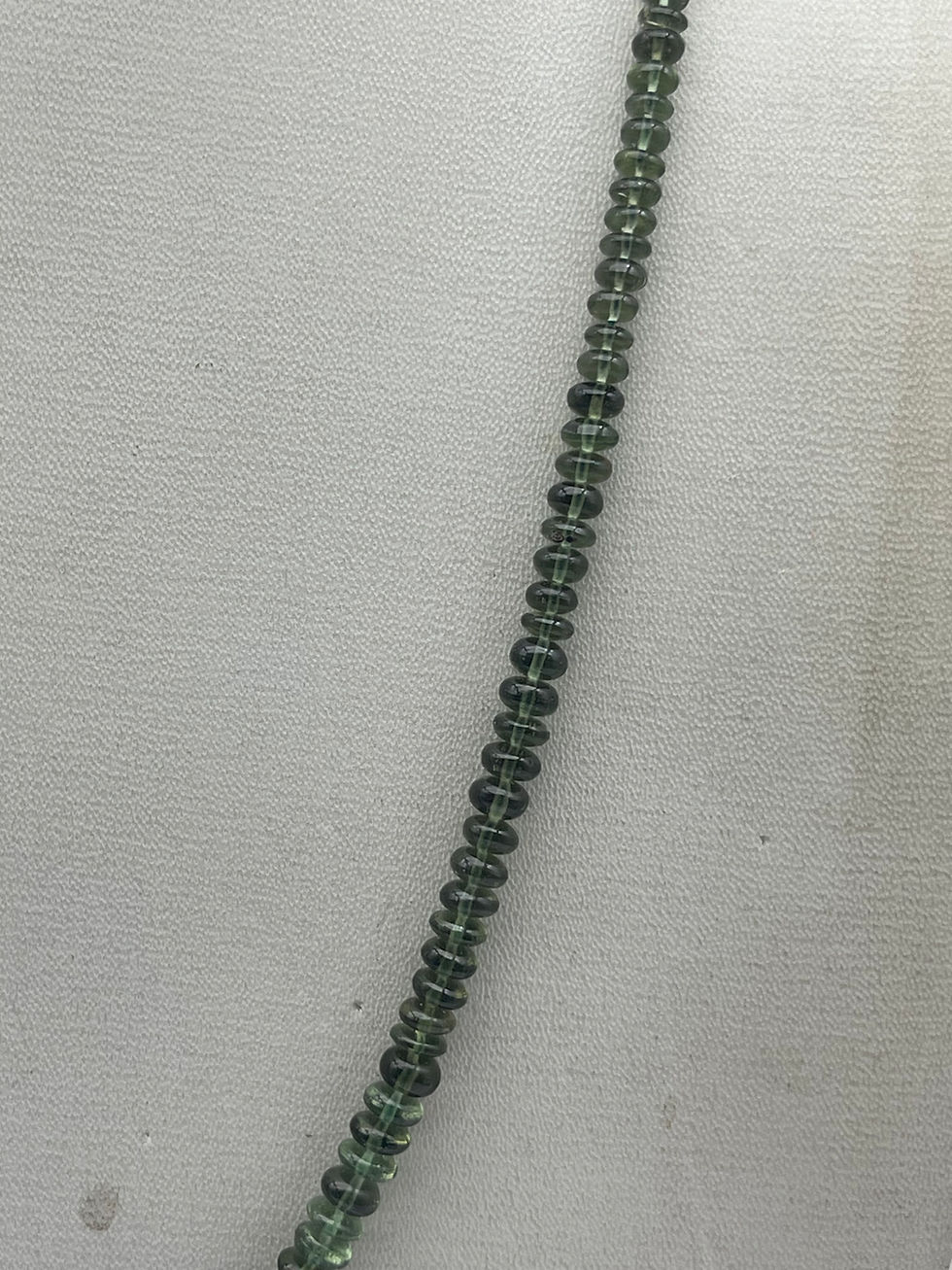Thumbnail: 2MM Moldavite Flat Rondelle Polished Smooth Beads