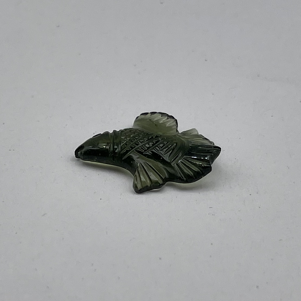 Thumbnail: Moldavite Fish Carving 5.55 ct