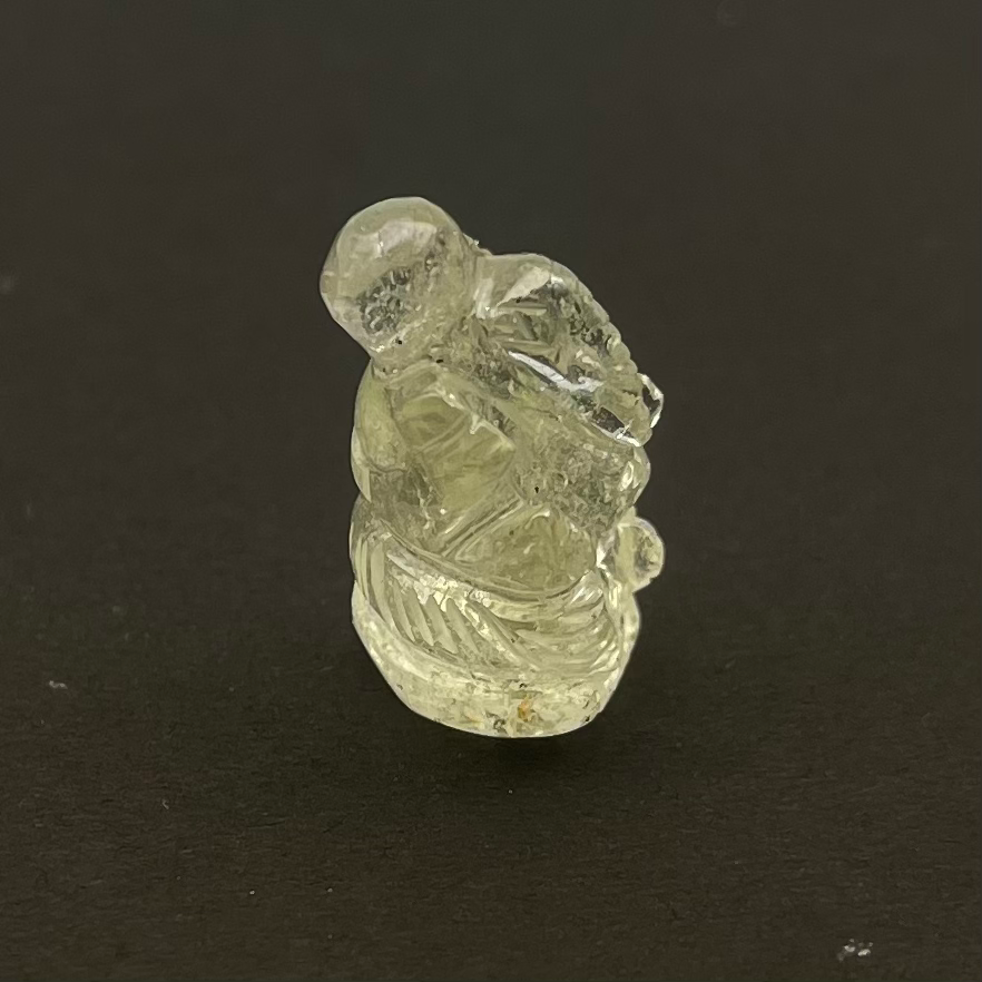 Thumbnail: Libyan Desert Glass Hand Carved Lord Ganesh Carving 3