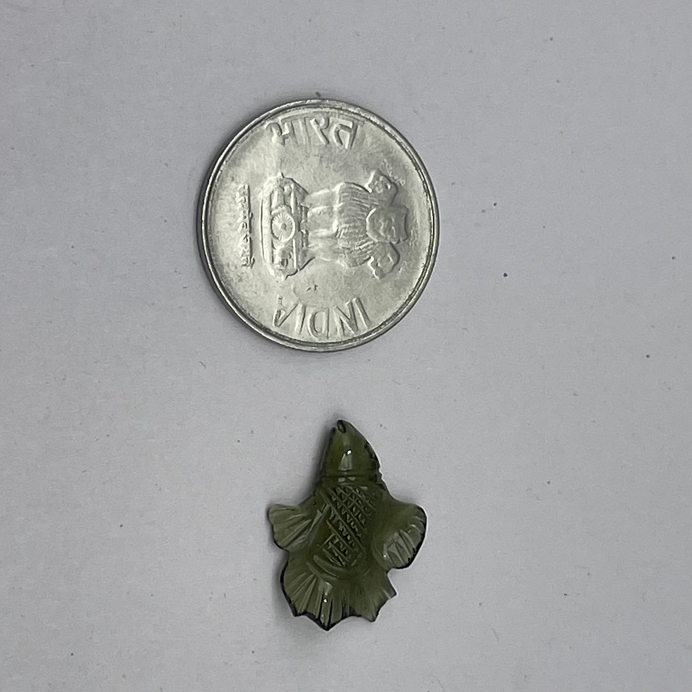 Thumbnail: Moldavite Fish Carving 5.55 ct
