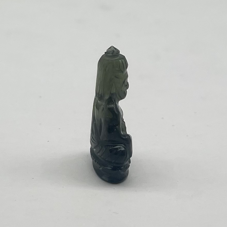 Thumbnail: Moldavite Buddha Carving 14.70 ct