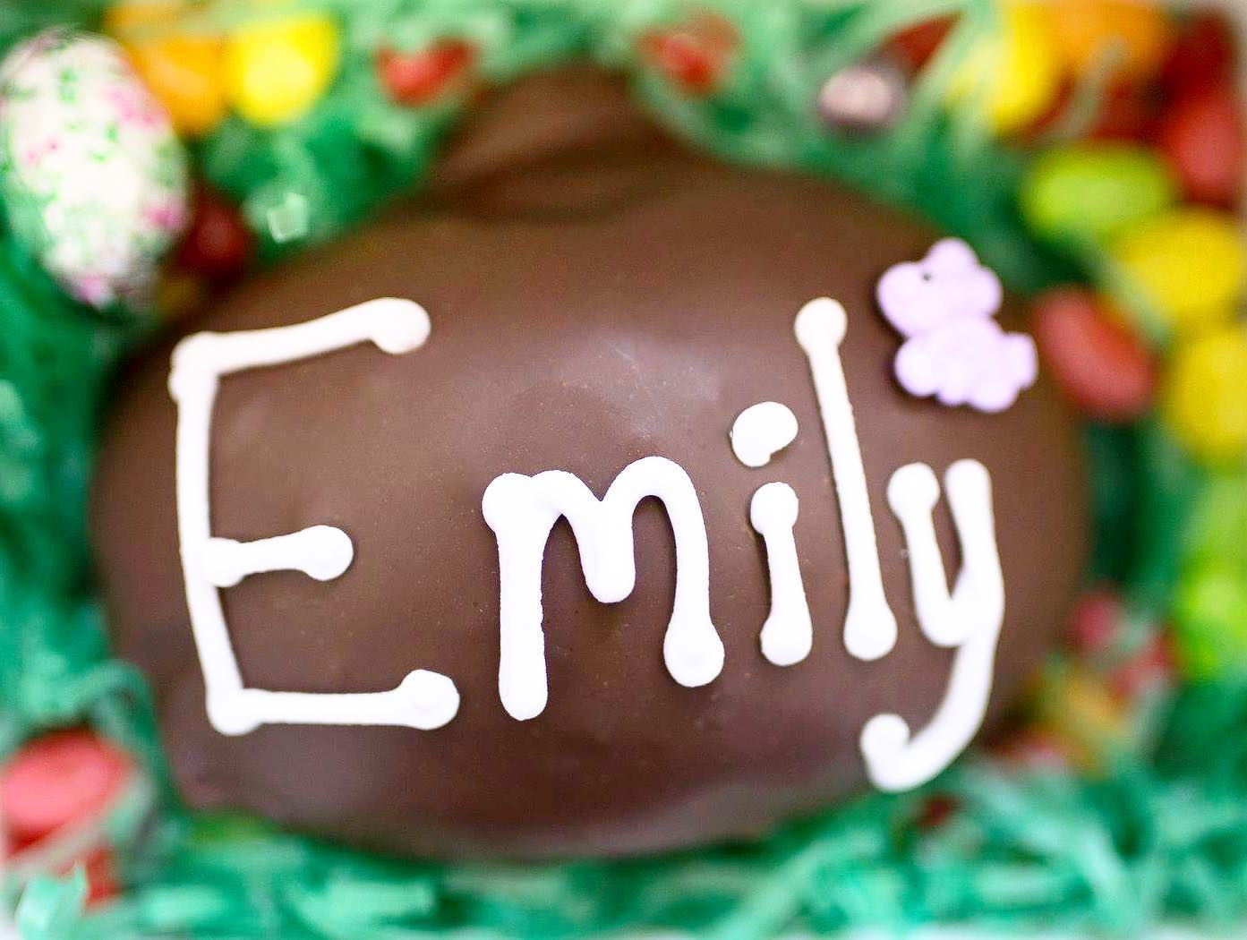 Personalized Chocolate Easter Fudge Egg