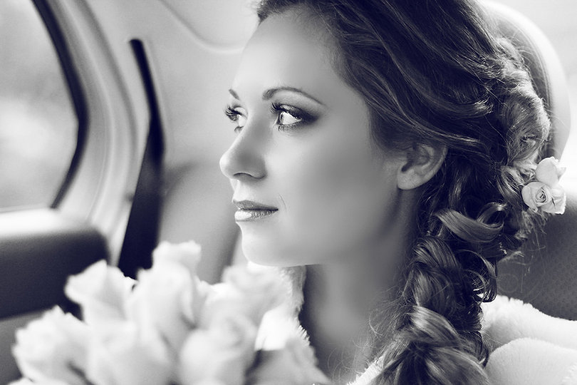 Bride in a Car