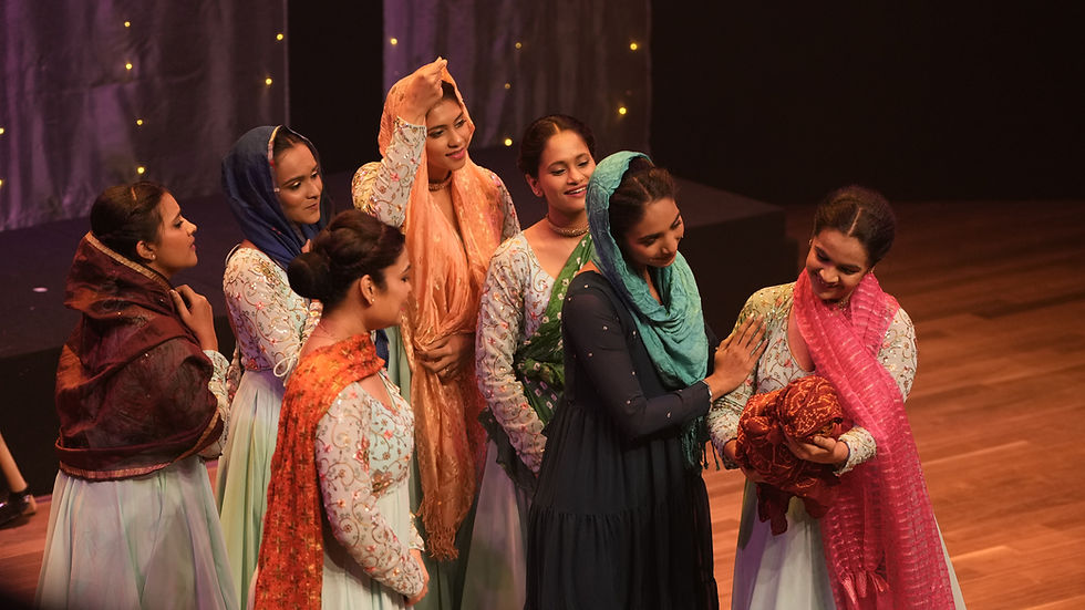 A scene from M se Maa, a Hindi musical play blending Kathak and contemporary movement, at the NCPA Mumbai