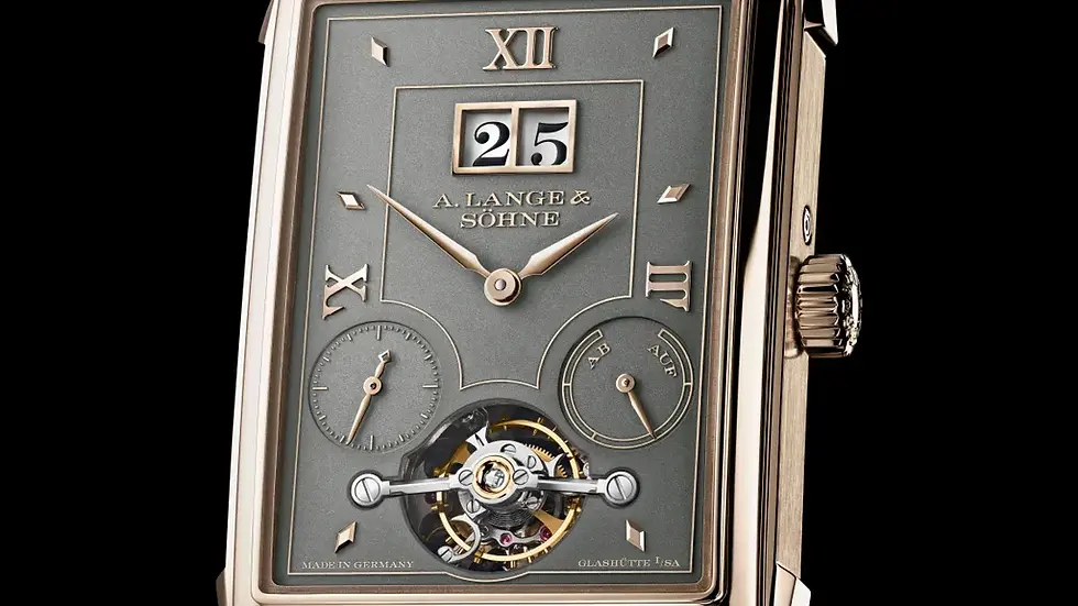 A. Lange and Söhne Cabaret Tourbillon Honeygold limited edition dress watch with in-house L042.1 calibre and black-rhodiumed dial