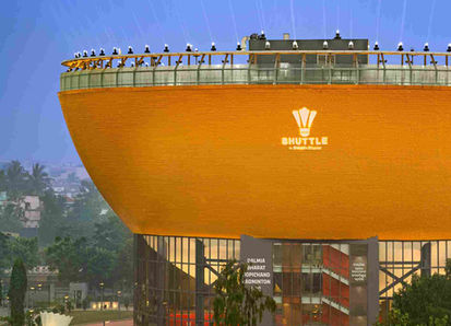 The Shuttle: Archohm Designs a Badminton Academy Shaped Like a Shuttlecock in Bhubaneswar