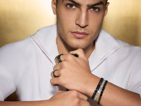 Manish Malhotra M Collection fine jewellery in 18-karat gold and diamonds, featuring the signature M insignia