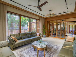 Witness visual harmony weave through the interlocking volumes of this 7,700 sq ft Block House in Ahmedabad