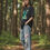 Thumbnail: Green Poet- Snow Washed Oversized Cotton T-Shirt