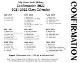CONFIRMATION CALENDAR