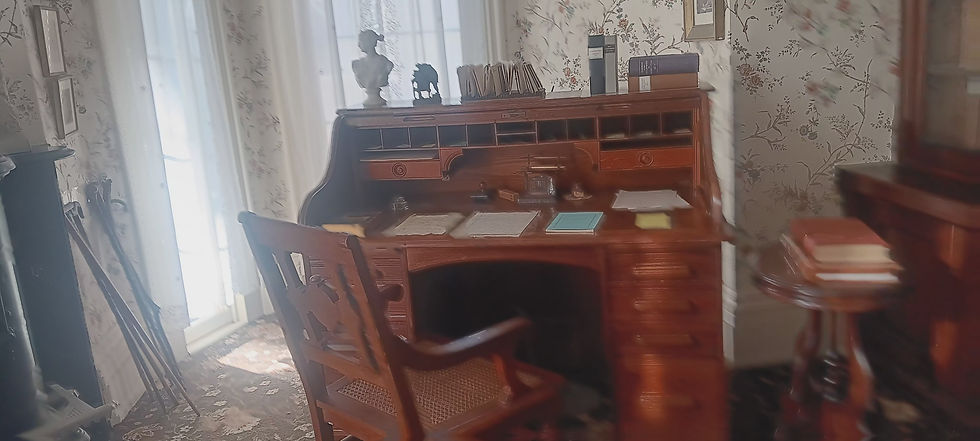 Frederick Douglass' writing desk in his library. Photo by Dolly Marshall