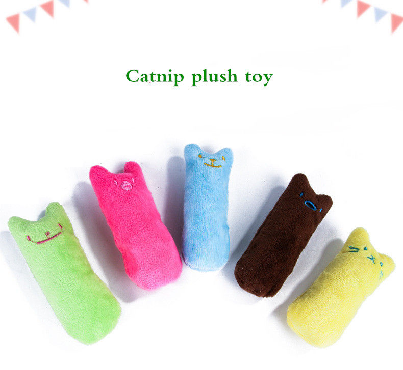 Thumbnail: Teeth Grinding Catnip Toys Funny Interactive Plush Cat Toy Pet Kitten Chewing Vo