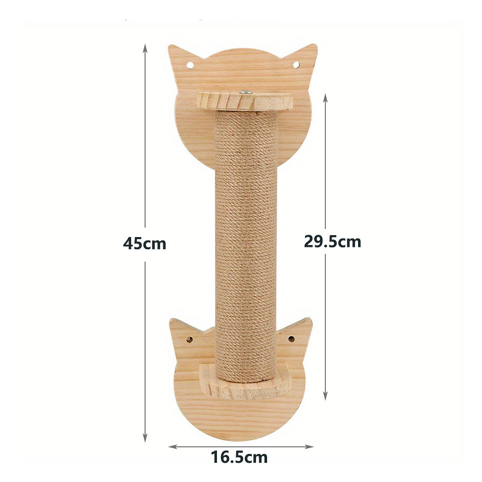 Thumbnail: Wall Mounted Cat Scratching Post Wall Furniture Wood Kitten Scratcher Tree for L