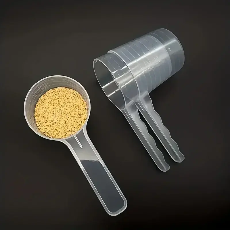 Thumbnail: 1pc Transparent Pet Measuring Spoon With Scale Plastic Dog Cat Feeding Shovel Pe