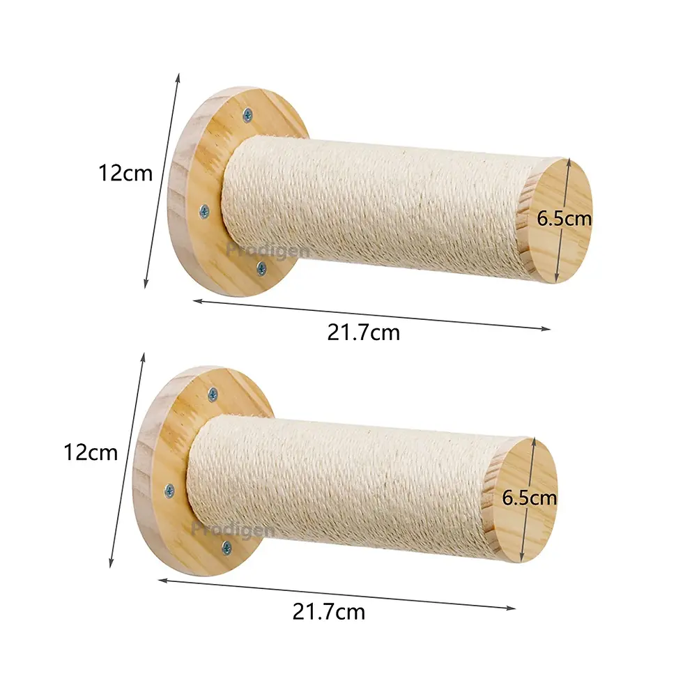 Thumbnail: Wall Mounted Cat Scratching Post Wall Furniture Wood Kitten Scratcher Tree for L