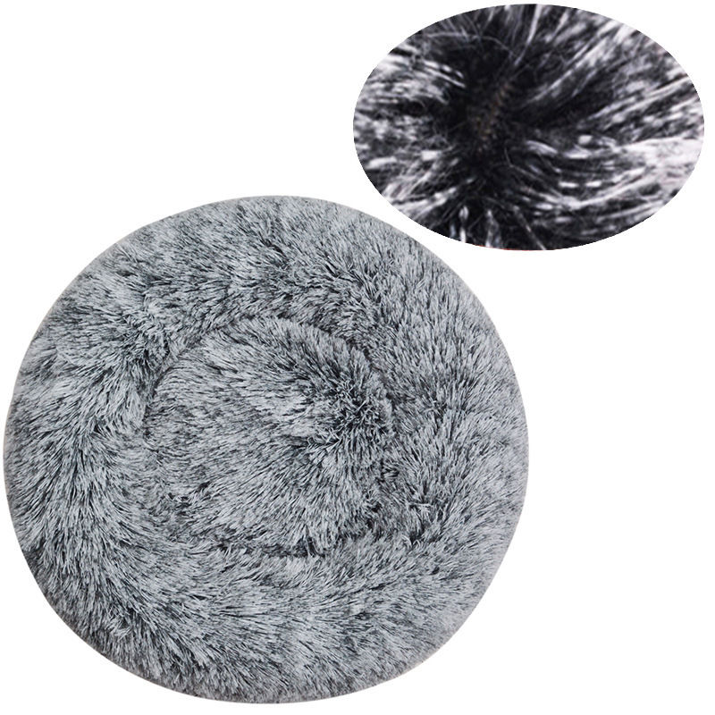 Thumbnail: Round Dog Bed Winter Warm Cat Bed Plush Basket for Dog Washable Pet Bed for Smal