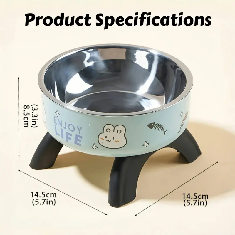 Thumbnail: Stainless Steel Pet Bowl – Anti-Tip Elevated Design with Non-Slip Silicone Bas