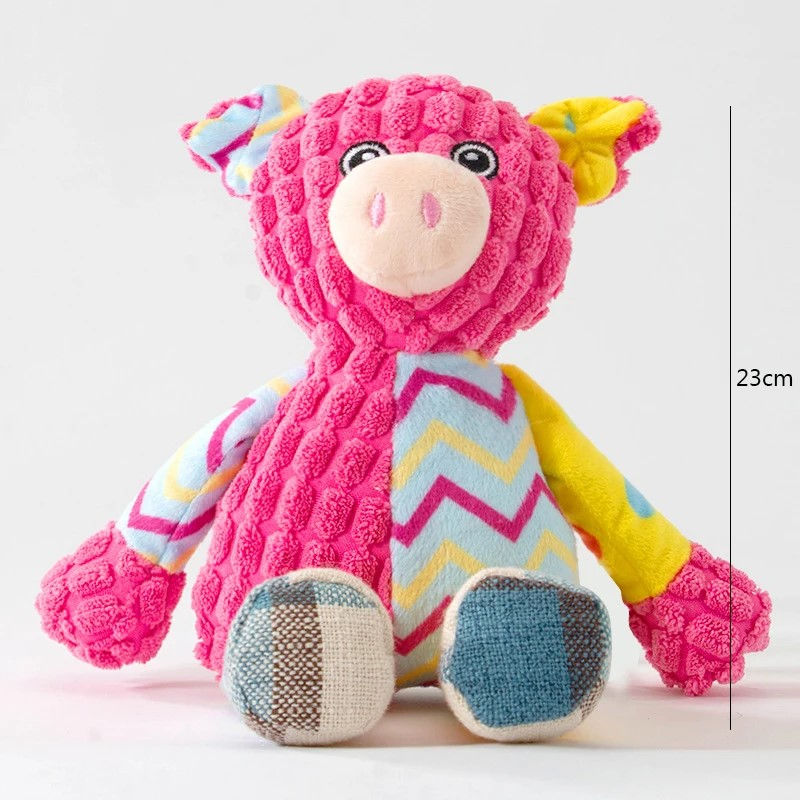 Thumbnail: Pet Plush Toy Cat Dog Puzzle Toy Cute Animals Bite Resistant Interactive Squeaky