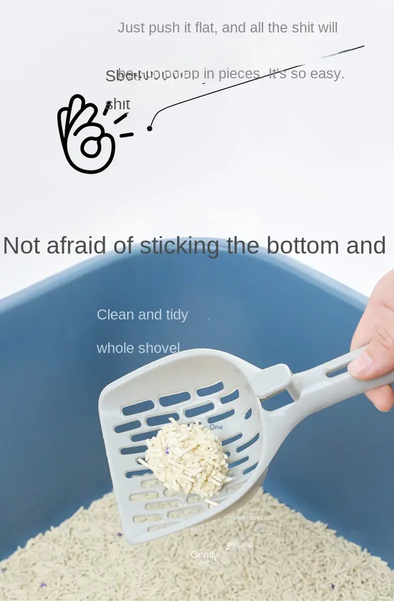 Thumbnail: Cat Litter Scoop Plastic Cat Litter Shovel With Base Self Cleaning Cat Litter Bo
