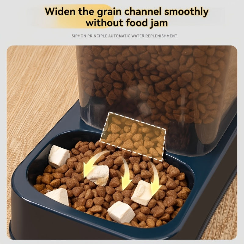 Thumbnail: Automatic Cat and Dog Feeder with Drinker - Pet Food Bowl and Drinker Set,Smart 