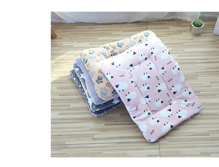 Thumbnail: Double-sided Pet Mat Mats Short Plush Pet Sleeping Bed for Cats Small Dogs Cute 