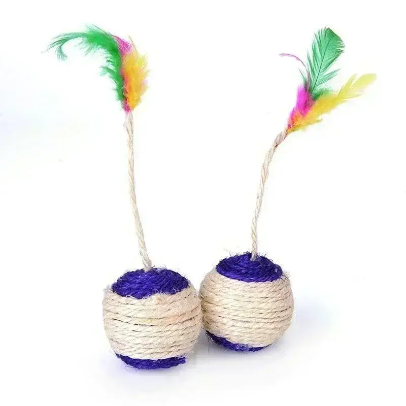 Thumbnail: 1Pc Cat Toy Sisal Scratching Ball Training Interactive Toy for Kitten Pet Cat Su