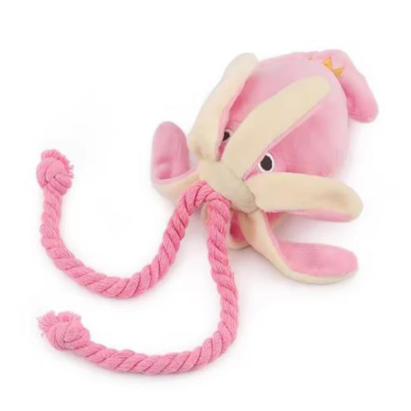 Thumbnail: Dog toys; cat toys; sound-emitting cotton rope octopus; durable chew toys for cl