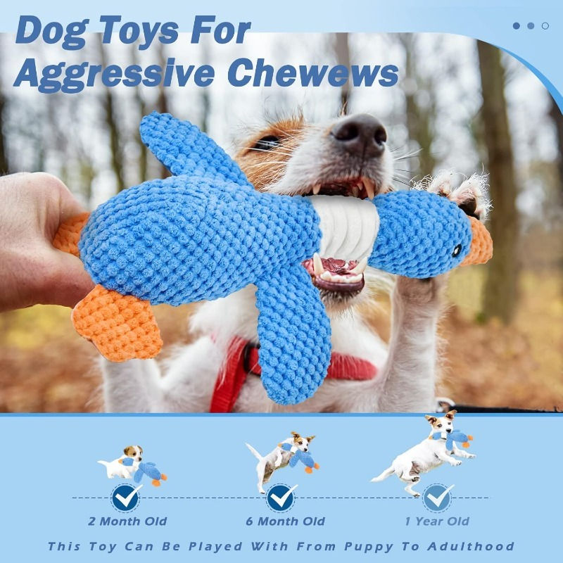 Thumbnail: Cat Dog Toys for Aggressive Chewers Cats Dogs,Chew Squeak Toy Cats Dogs Interact