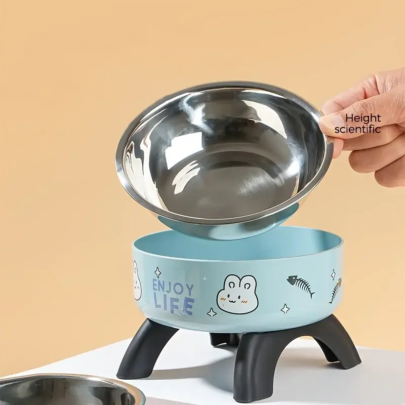 Thumbnail: Stainless Steel Pet Bowl – Anti-Tip Elevated Design with Non-Slip Silicone Bas