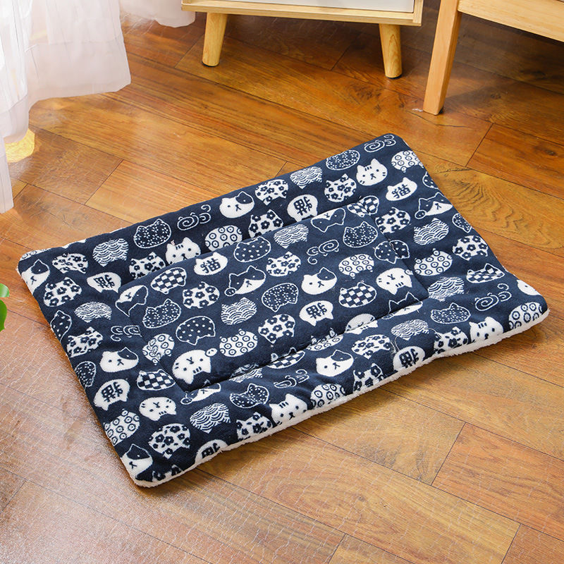 Thumbnail: Flannel Pet Sleeping Mat Dog Bed Cat Litter Puppy Bed Dog Sofa Lovely Mattress C