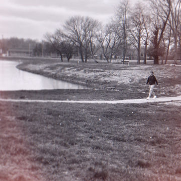 Wabash Valley College student, Aiden Karcher, walking alone