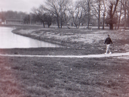 Wabash Valley College student, Aiden Karcher, walking alone