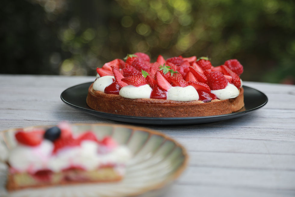 Miniature : Tarte fruits rouges amande vanille