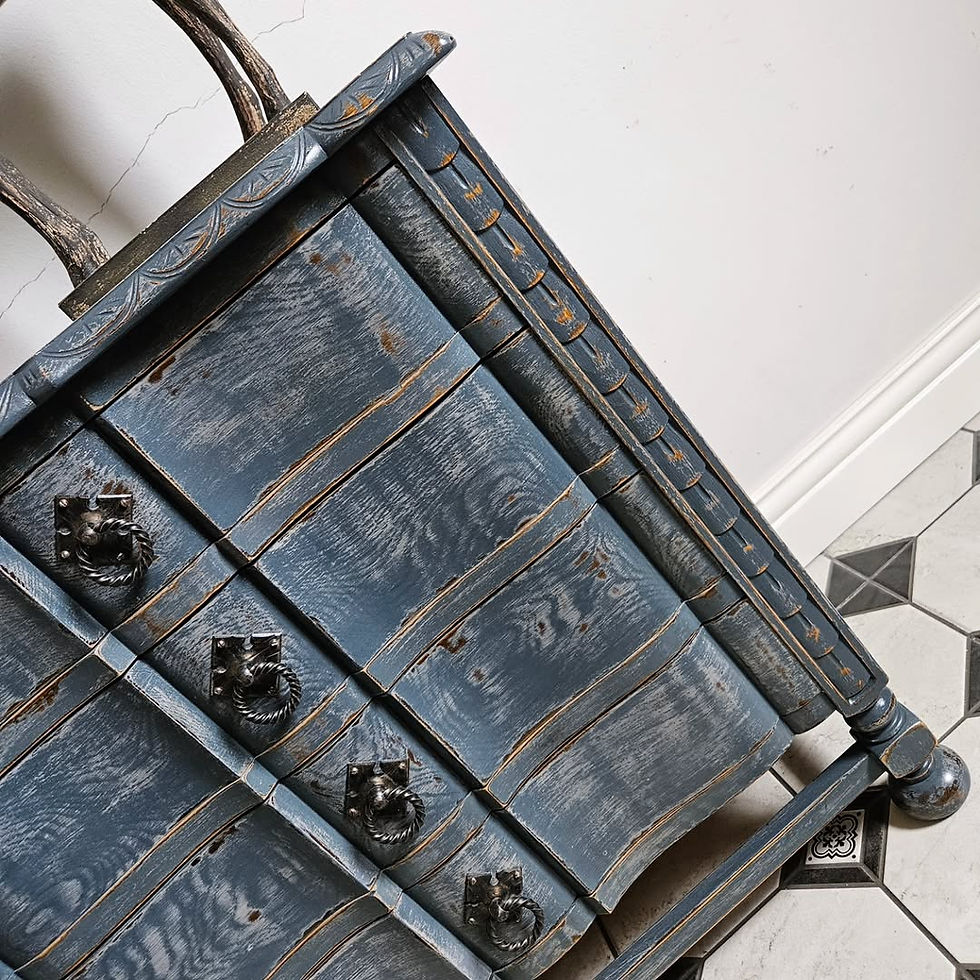 Прев'ю: Комод вінтажний синій