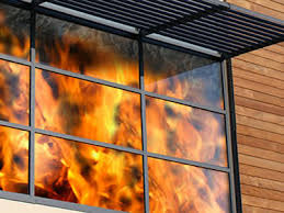 Fire rated commercial windows installed in commercial building for safety