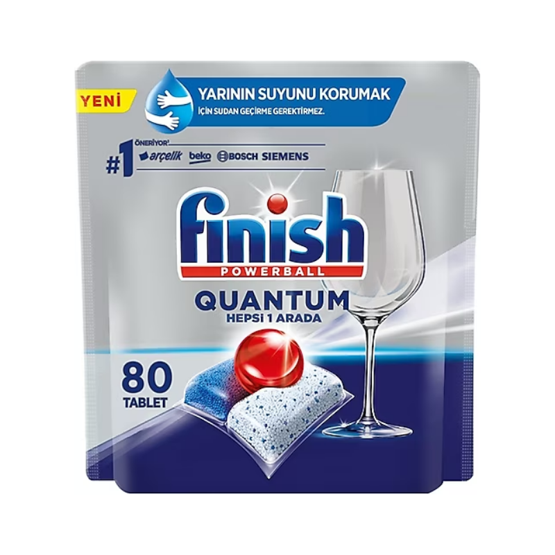 Finish Quantum 80 Kapsül Bulaşık Makinesi Deterjanı Tableti