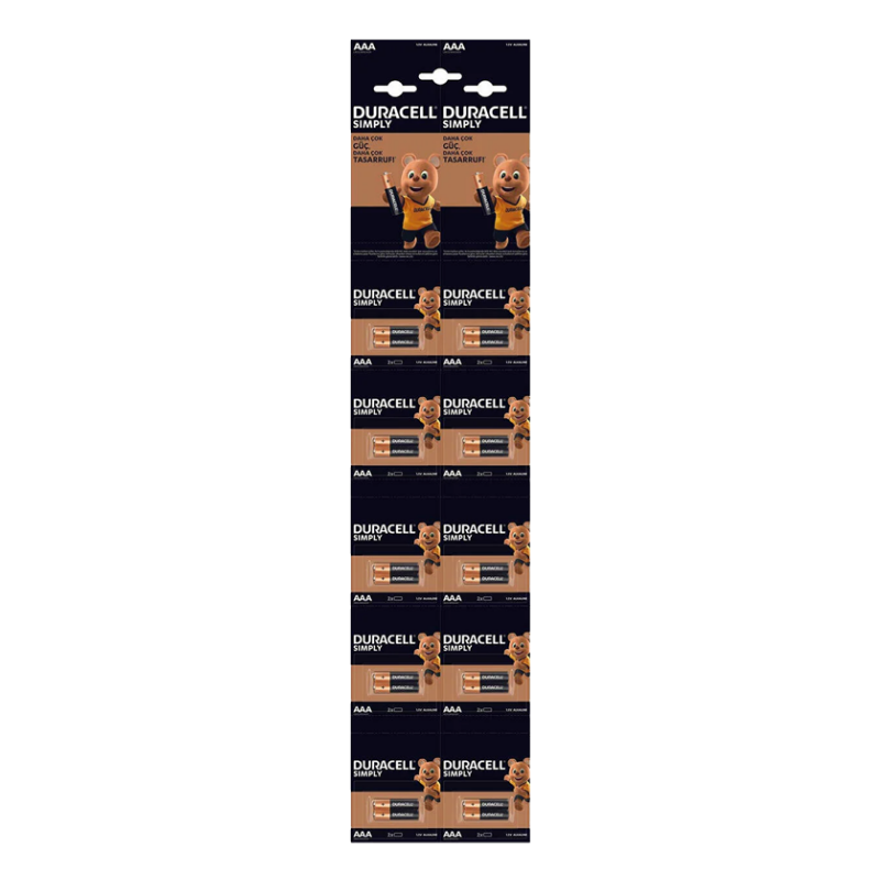Duracell Alkalin AAA İnce Kalem 20'li Pil