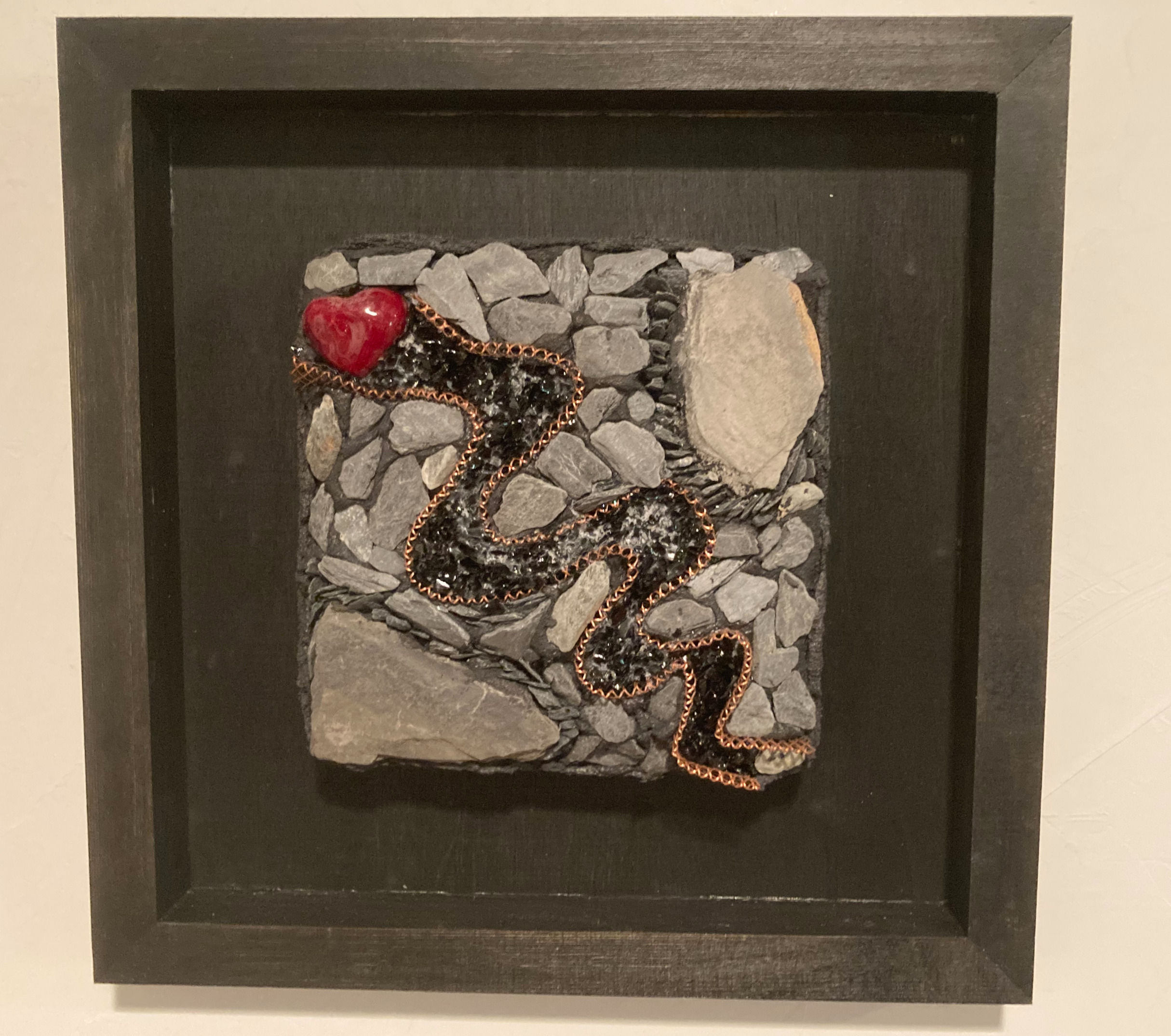 the long and winding road...slate and glass mosaic