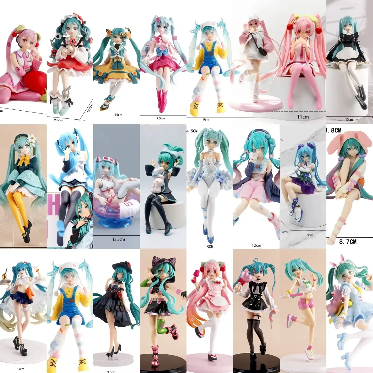 Anime Figure Wedding Dress Action Figures Kawaii Swimsuit Vocaloid