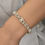 Thumbnail: Silver Pearl Woven Bracelet