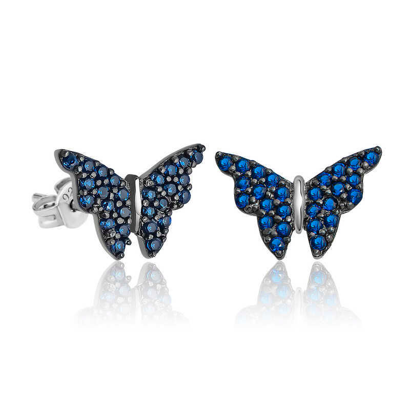 Silver Butterfly Earrings