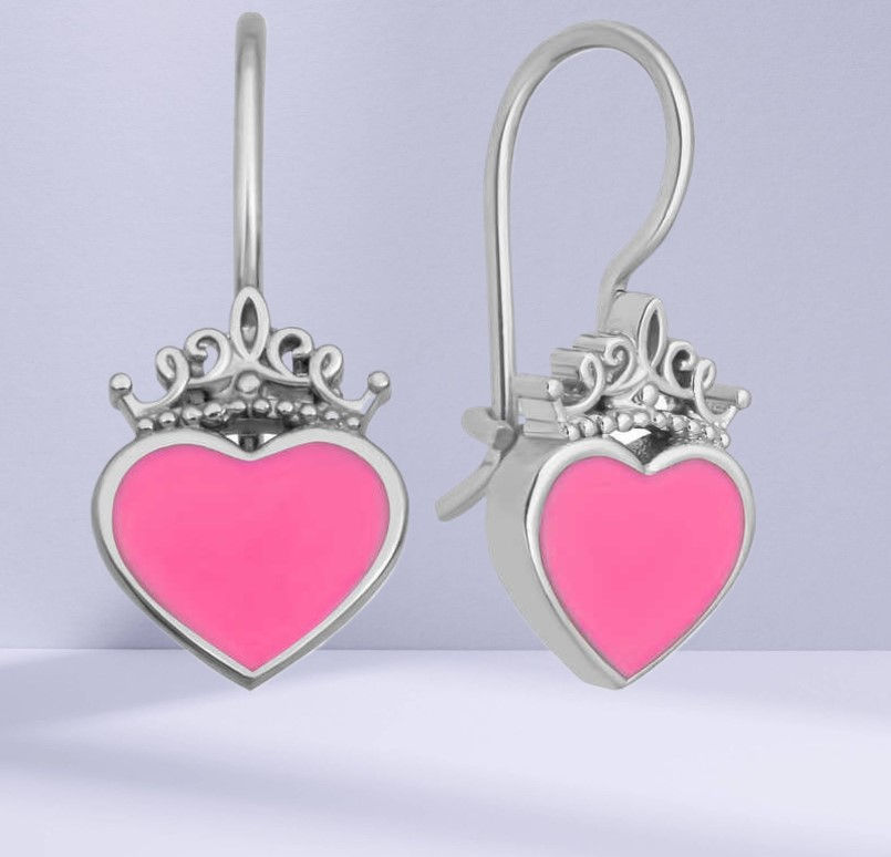 This stylish earring model is made of 925 sterling silver, with a dazzling and unique design. It has been rhodium plated over the silver.