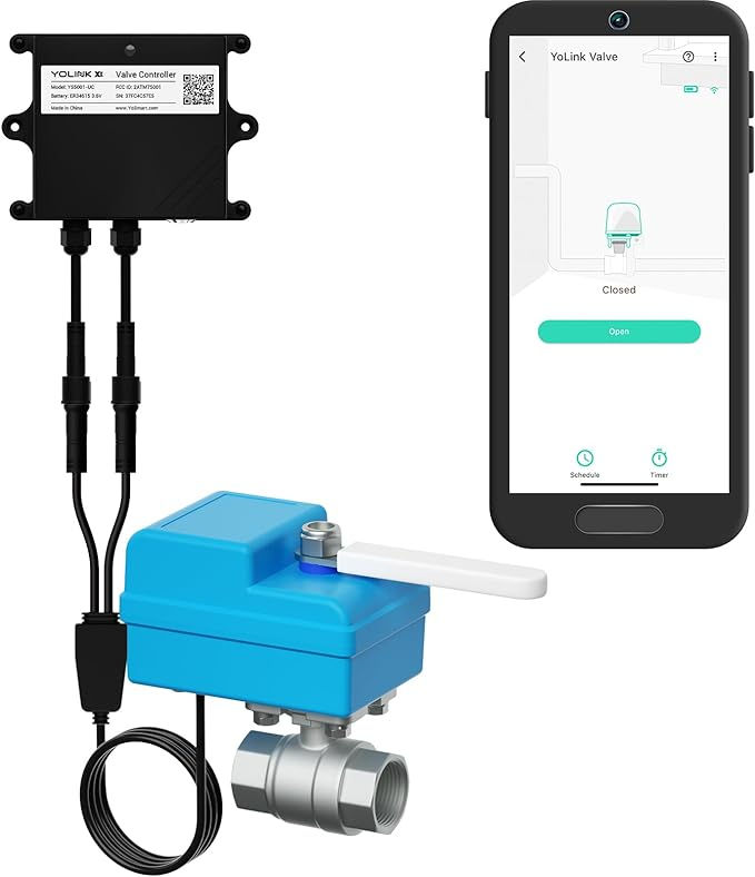Smart water valve system with app control
